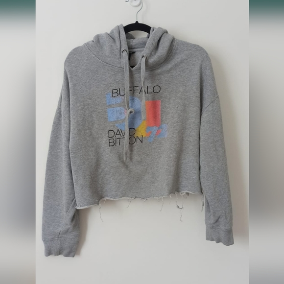 Buffalo- David Bitton cropped hoodie, gray, size L, women - Picture 1 of 4